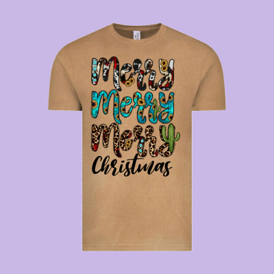 Merry Christmas Vintage Tee Designed By Jahusdesignshop