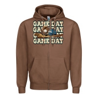 Chestnut game day baseball Zipper Hoodie - HowdyJamesFarm