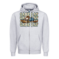 Heather Grey game day baseball Zipper Hoodie - HowdyJamesFarm