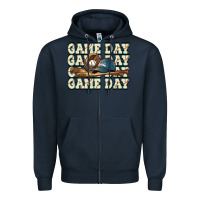 Navy game day baseball Zipper Hoodie - HowdyJamesFarm