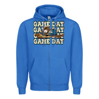 True Royal game day baseball Zipper Hoodie - HowdyJamesFarm