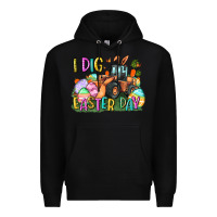 Black I dig Easter Day Premium Hoodie - CowGirlArtShop