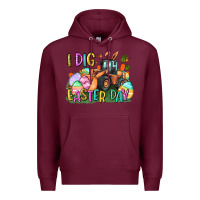 Burgundy I dig Easter Day Premium Hoodie - CowGirlArtShop