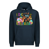 Navy I dig Easter Day Premium Hoodie - CowGirlArtShop