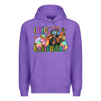 Purple I dig Easter Day Premium Hoodie - CowGirlArtShop