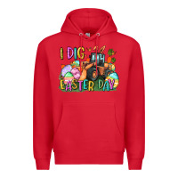 Red I dig Easter Day Premium Hoodie - CowGirlArtShop