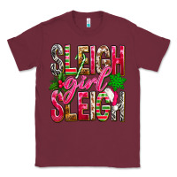Burgundy Sleigh girl sleigh Classic Tee - NancyCooperArtShop