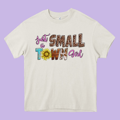 Just A Small Town Girl Heavy Core Tee Designed By Adodesignshop