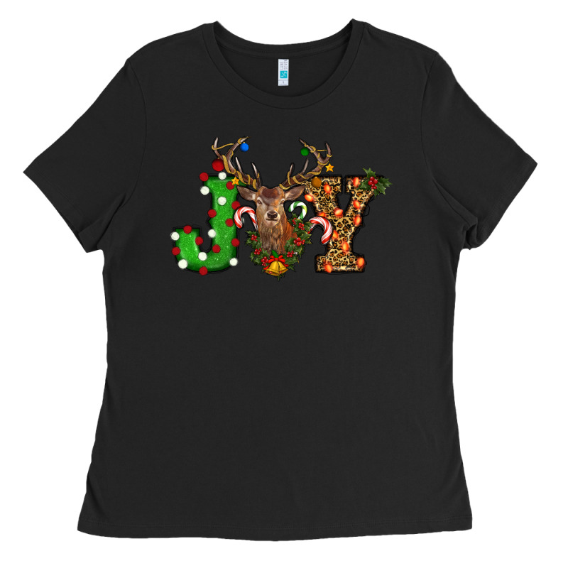 Christmas Joy Reindeer Ladies Tee by RanaPortraitStore | Teevron
