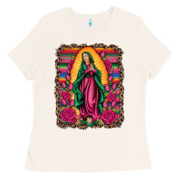 Bone our lady of guadalupe serape background Ladies Tee - Artiststas