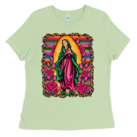 Matcha our lady of guadalupe serape background Ladies Tee - Artiststas