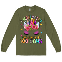 Army Green i magically survived 100 days Long Sleeve Tee - Artiststas