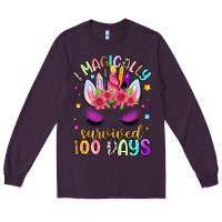 Plum i magically survived 100 days Long Sleeve Tee - Artiststas