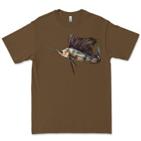 Cacao Atlantic Sailfish Illustrations Premium Tee - LillyAllenDesigns