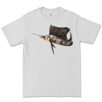 Dove Grey Atlantic Sailfish Illustrations Premium Tee - LillyAllenDesigns