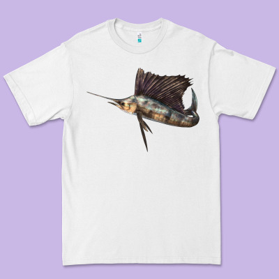 Atlantic Sailfish Illustrations Premium Tee Designed By Lillyallendesigns