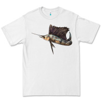 White Atlantic Sailfish Illustrations Premium Tee - LillyAllenDesigns