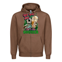 Chestnut Grab your joe let's go Soccer Zipper Hoodie - HowdyJamesFarm