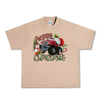 Burro Merry Christmas Monster Truck Urban Heavy Tee - MaliasSmallBusiness