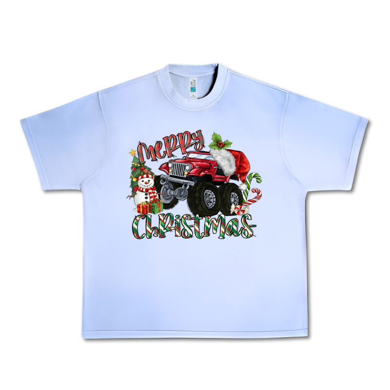 Merry Christmas Monster Truck Urban Heavy Tee by MaliasSmallBusiness | Teevron