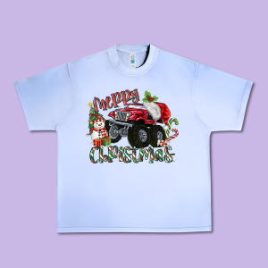 Merry Christmas Monster Truck Urban Heavy Tee Designed By Maliassmallbusiness