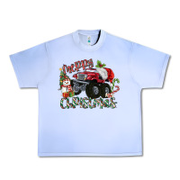 Grape Ice Merry Christmas Monster Truck Urban Heavy Tee - MaliasSmallBusiness