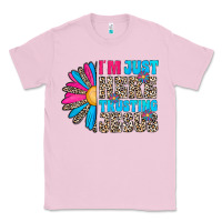 Bubblegum Pink im just here trusting jesus Classic Tee - CowhideDigitalArt