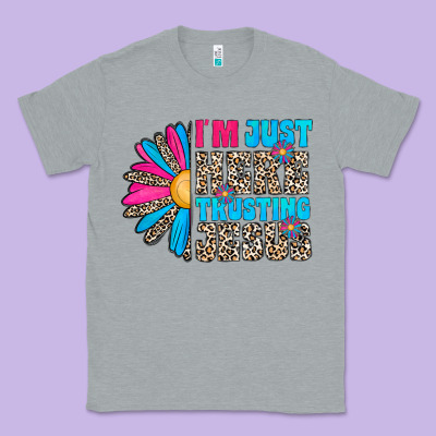 Im Just Here Trusting Jesus Classic Tee Designed By Cowhidedigitalart