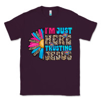 Plum im just here trusting jesus Classic Tee - CowhideDigitalArt