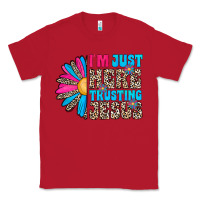 Red im just here trusting jesus Classic Tee - CowhideDigitalArt