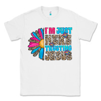 White im just here trusting jesus Classic Tee - CowhideDigitalArt