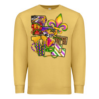 Antique Gold louisiana map love Premium Sweatshirt - OliviaCreatesArt