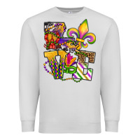 Dove Grey louisiana map love Premium Sweatshirt - OliviaCreatesArt