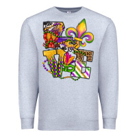 Heather Grey louisiana map love Premium Sweatshirt - OliviaCreatesArt