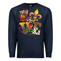 Navy louisiana map love Premium Sweatshirt - OliviaCreatesArt