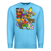 Ocean Blue louisiana map love Premium Sweatshirt - OliviaCreatesArt