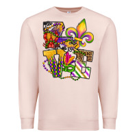 Pale Pink louisiana map love Premium Sweatshirt - OliviaCreatesArt