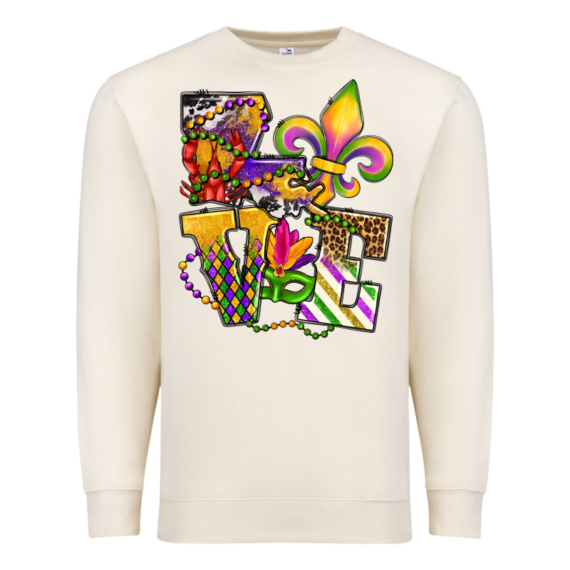Louisiana Map Love Premium Sweatshirt by OliviaCreatesArt | Teevron