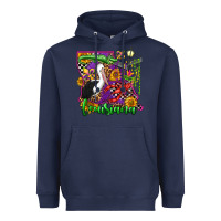 Navy louisiana Heavyweight Hoodie - OliviaCreatesArt