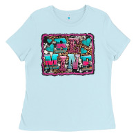 Baby Blue be mine western valentine's day Ladies Tee - AdoDesignShop