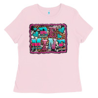 Bubblegum Pink be mine western valentine's day Ladies Tee - AdoDesignShop