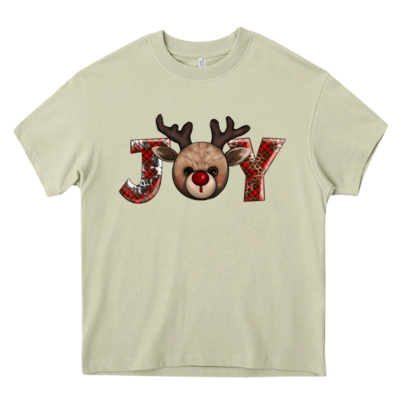Joy Reindeer Heavy Core Tee by AdoDesignShop | Teevron