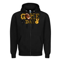 Black Game day yellow and black team color Zipper Hoodie - HowdyJamesFarm