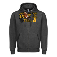 Charcoal Heather Game day yellow and black team color Zipper Hoodie - HowdyJamesFarm