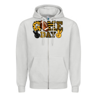 Dove Grey Game day yellow and black team color Zipper Hoodie - HowdyJamesFarm