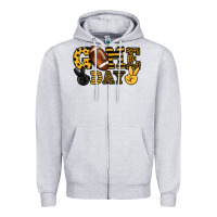 Heather Grey Game day yellow and black team color Zipper Hoodie - HowdyJamesFarm