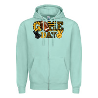 Seafoam Game day yellow and black team color Zipper Hoodie - HowdyJamesFarm