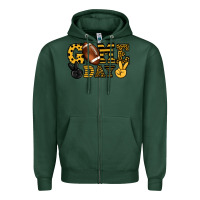 Sports Green Game day yellow and black team color Zipper Hoodie - HowdyJamesFarm