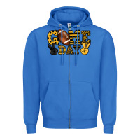 True Royal Game day yellow and black team color Zipper Hoodie - HowdyJamesFarm