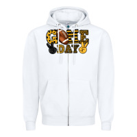White Game day yellow and black team color Zipper Hoodie - HowdyJamesFarm